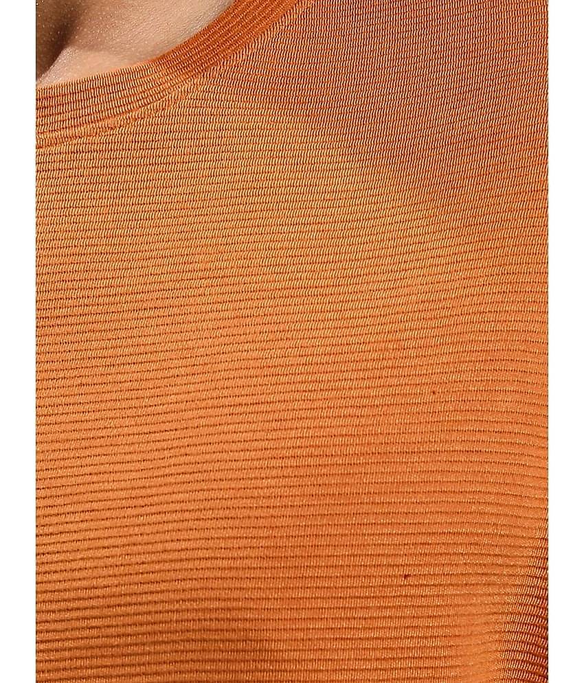 Ketch Pack of 1 Polyester Oversized Fit Men's T-Shirt ( Rust )