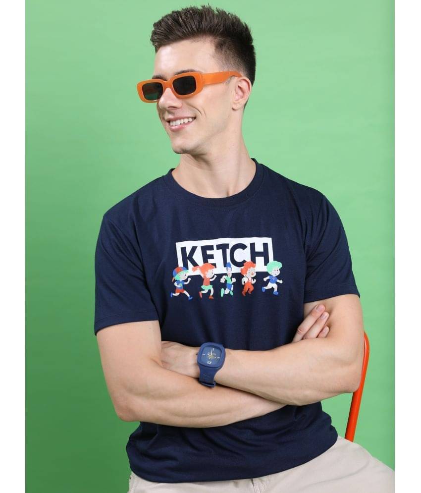 Ketch Pack of 1 Polyester Relaxed Fit Men's T-Shirt ( Navy Blue ) Ketch Pack of 1 Polyester Relaxed Fit Men's T-Shirt ( Navy Blue )