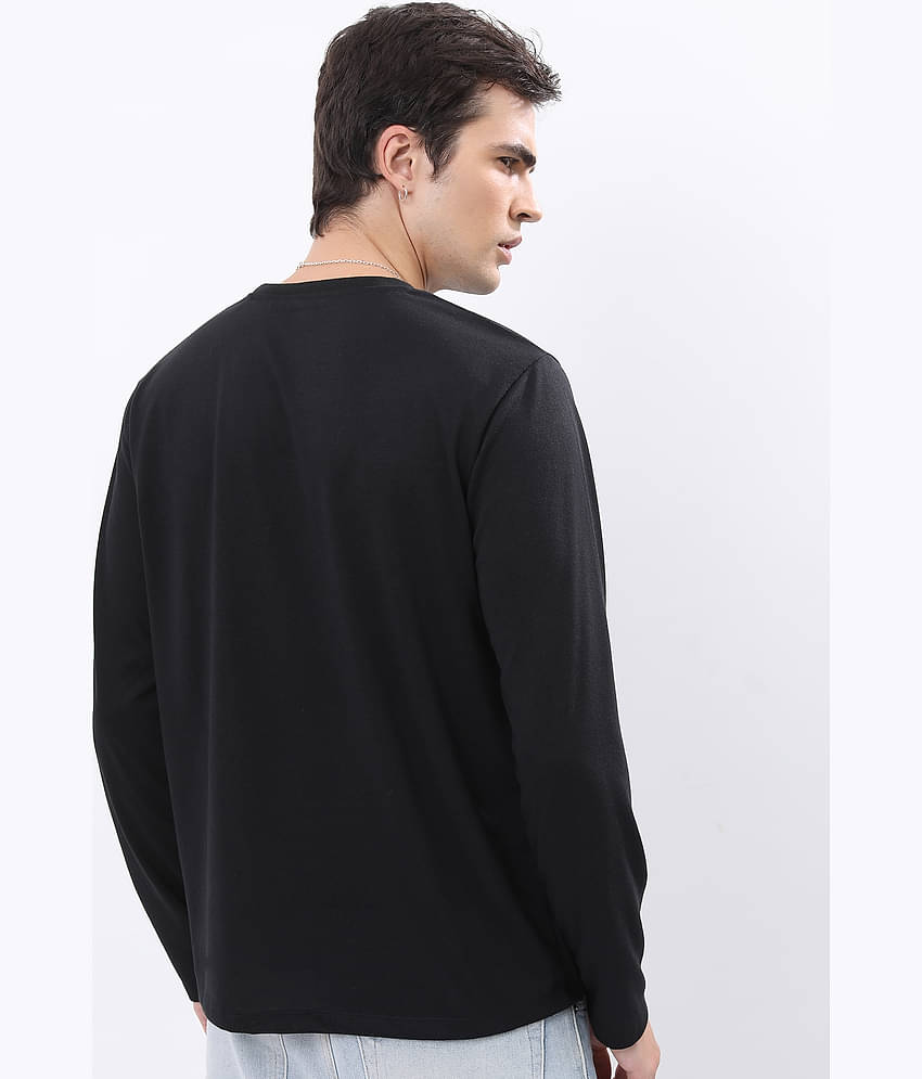 Ketch Pack of 1 Polyester Relaxed Fit Men's T-Shirt ( Black )