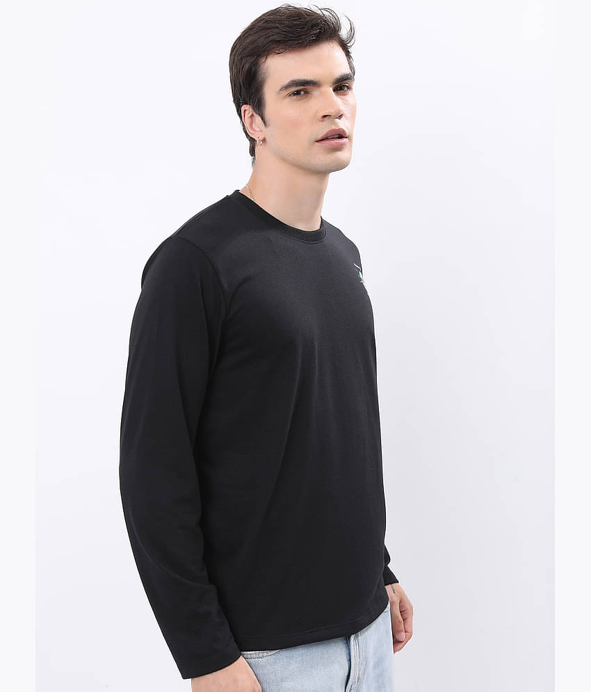 Ketch Pack of 1 Polyester Relaxed Fit Men's T-Shirt ( Black )