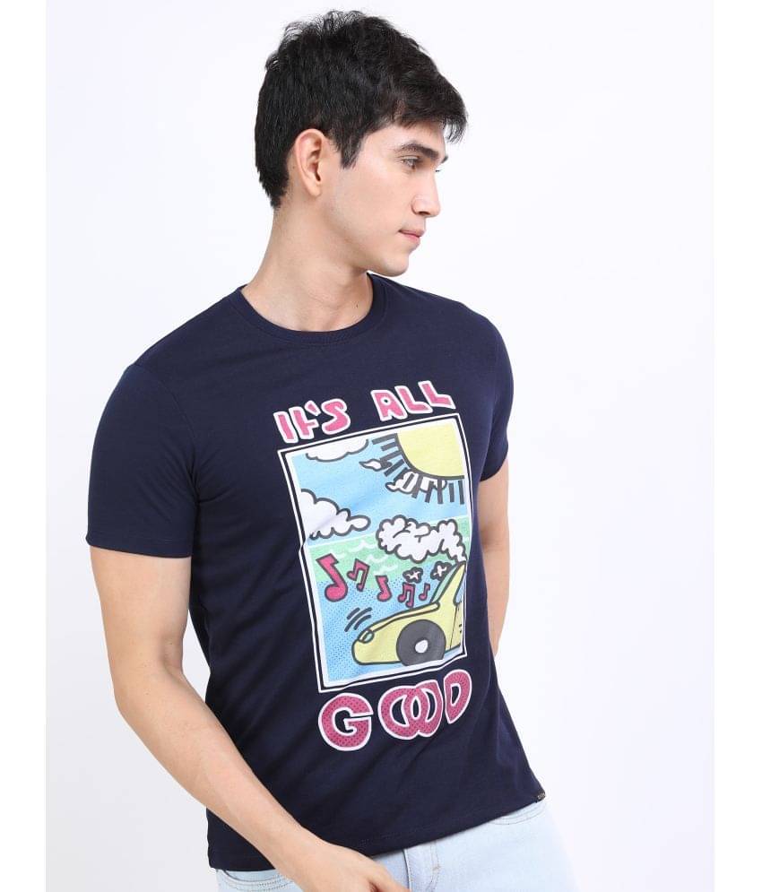 Ketch Pack of 1 Polyester Slim Fit Men's T-Shirt ( Navy ) Ketch Pack of 1 Polyester Slim Fit Men's T-Shirt ( Navy )