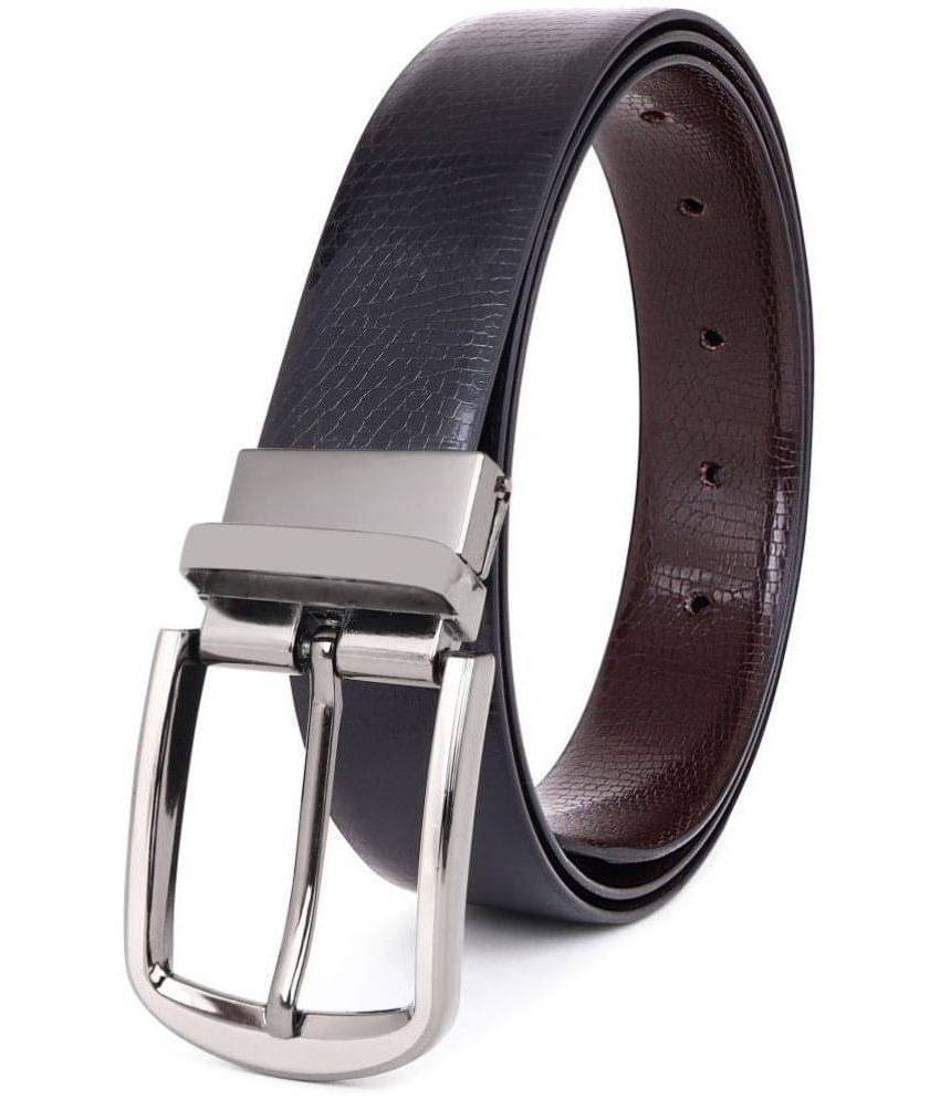     			Loopa - Black Faux Leather Men's Formal Belt ( Pack of 1 )