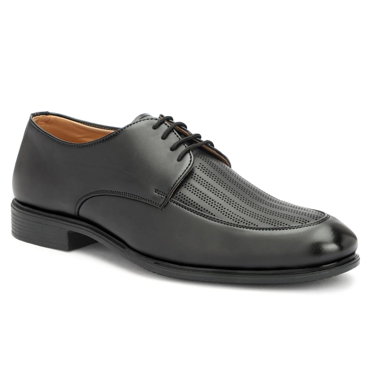     			MARKRANGE Black Men's Derby Formal Shoes