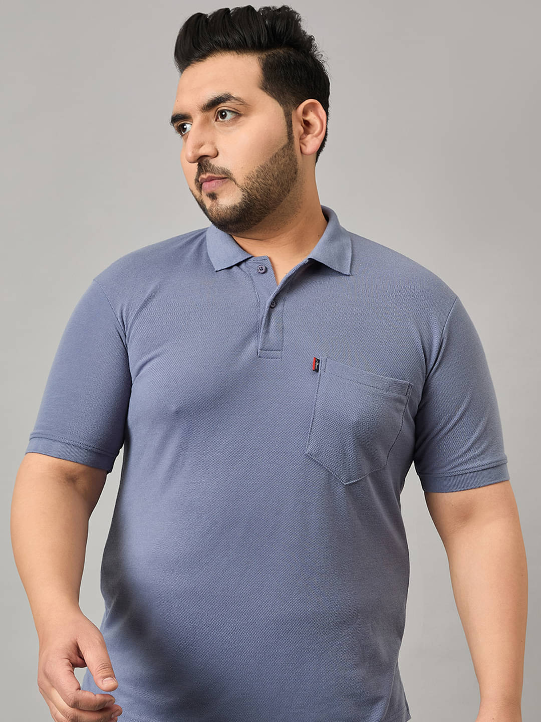 MXN Pack of 1 Cotton Blend Regular Fit Solid Half Sleeves Men's Polo T Shirt ( Blue ) MXN Pack of 1 Cotton Blend Regular Fit Solid Half Sleeves Men's Polo T Shirt ( Blue )