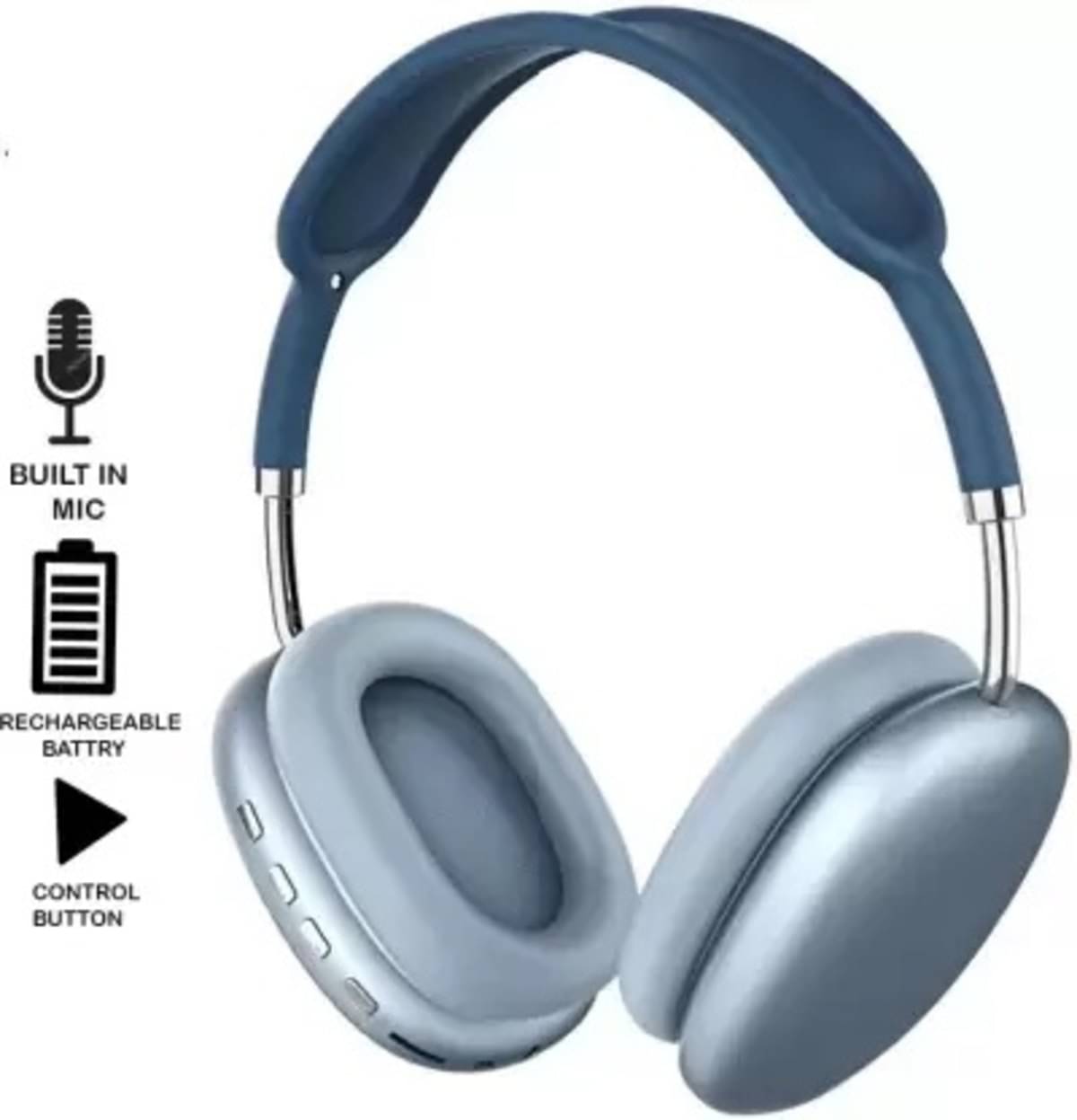 OLIVEOPS P9 Blue Headphones Bluetooth Bluetooth Headphone On Ear 4 Hours Playback Active Noise cancellation IPX4(Splash & Sweat Proof) Blue OLIVEOPS P9 Blue Headphones Bluetooth Bluetooth Headphone On Ear 4 Hours Playback Active Noise cancellation IPX4(Splash & Sweat Proof) Blue