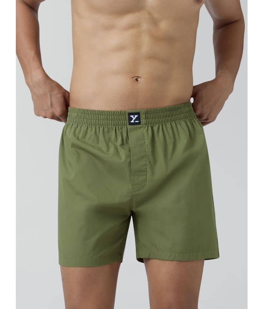 XYXX Pack of 1 Cotton Boxers For Men's ( Green )