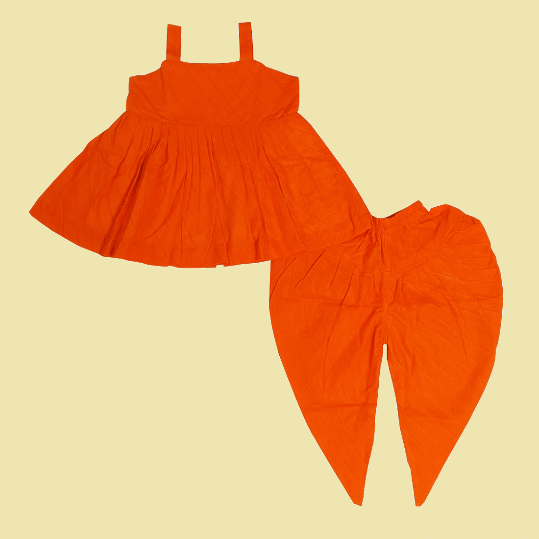     			harshvardhanmart.com Pack of 1 Baby Girls Cotton Kurta & Dhoti ( Orange )