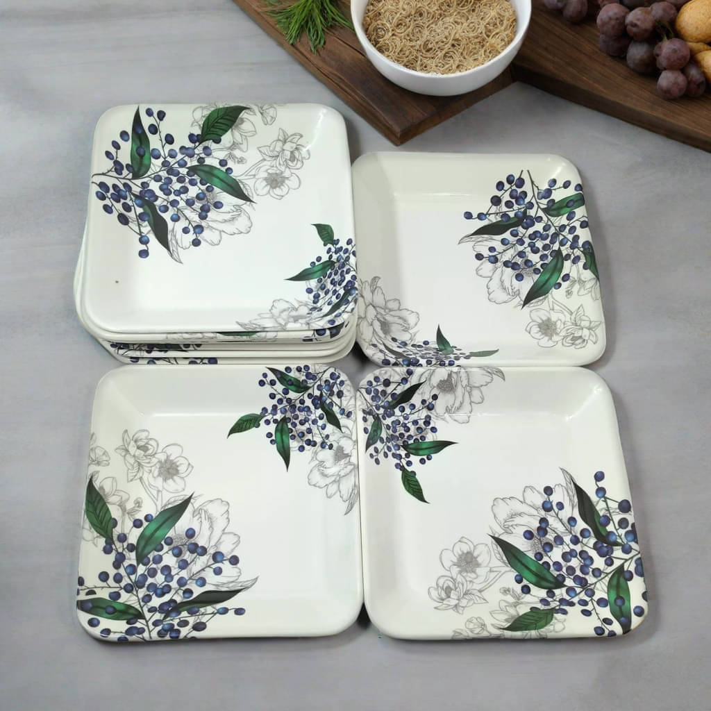kitchrox 12 Pcs Melamine Multi Color Quarter Plate kitchrox 12 Pcs Melamine Multi Color Quarter Plate