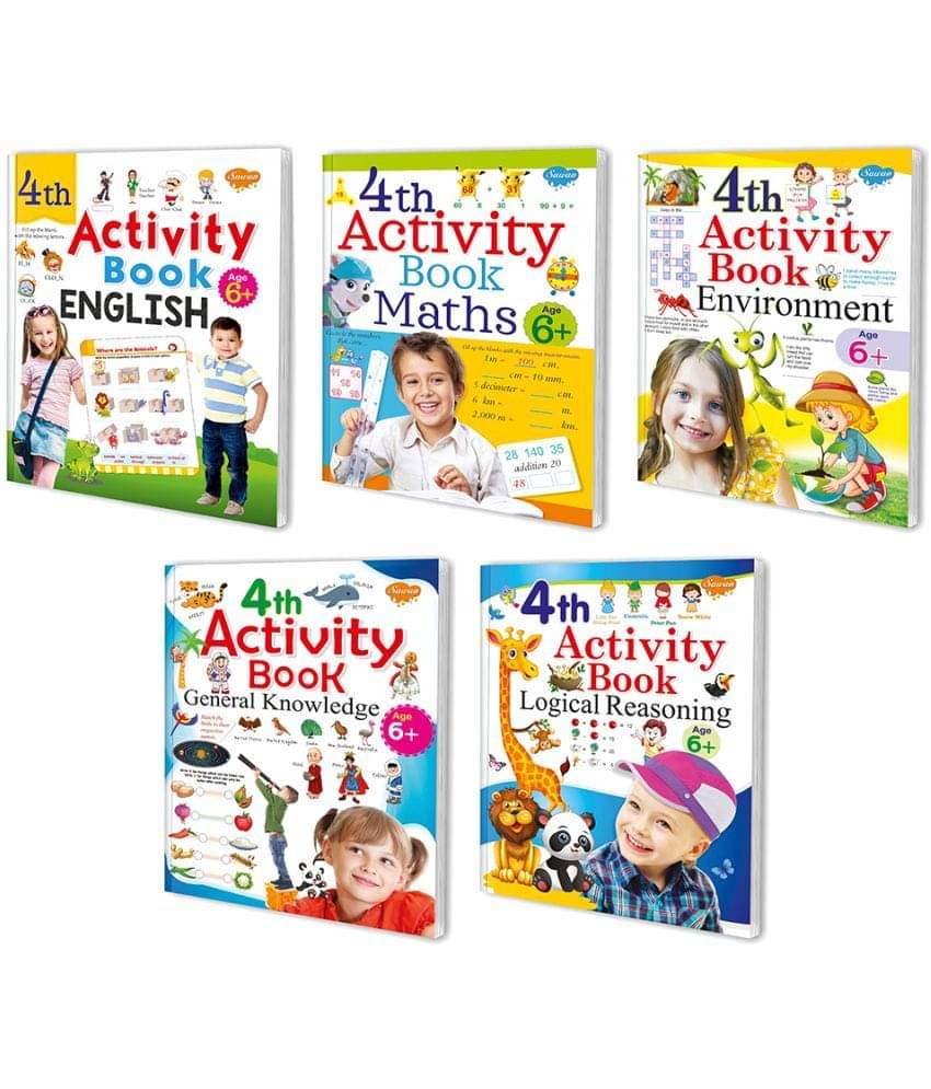     			4th Activity Book English 6+, 4th Activity Book Maths 6+, 4th Activity Book Environment 6+, 4th Activity Book General Knowledge 6+, 4th Activity Book Logical Reasoning 6+ | Set Of 5 Activity Books (Paperback, Manoj Publications Editorial Board)