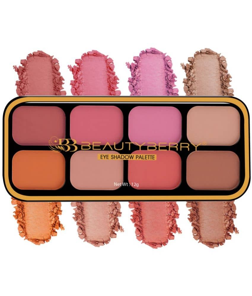 Beauty Berry Matte Eyeshadow & Blusher Palette 8 Highly Pigmented Shades for Eye Makeup (Shade - 02) - Makeup - Eyes | Buy online on ZillyBuy
