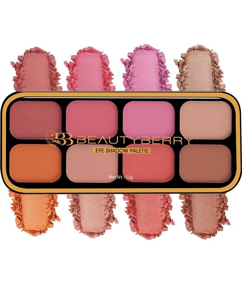 Beauty Berry Matte Eyeshadow & Blusher Palette 8 Highly Pigmented Shades for Eye Makeup (Shade - 02) - Makeup - Eyes | Buy online on ZillyBuy