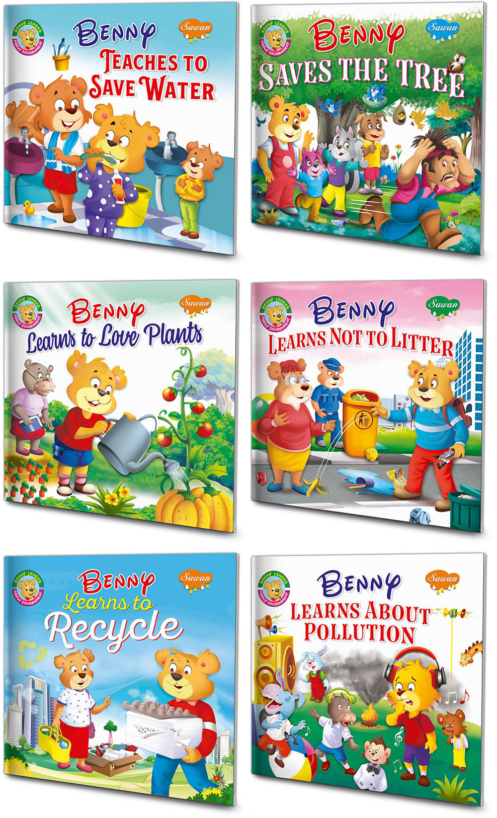     			Benny Teaches To Save Water, Benny Save The Tree, Benny Learns To Love Plants, Benny Learns Not To Litter, Benny Learns To Recycle, Benny Learns About Pollution | Set Of 6 Benny Environment Stories (Paperback, Manoj Publications Editorial Board)