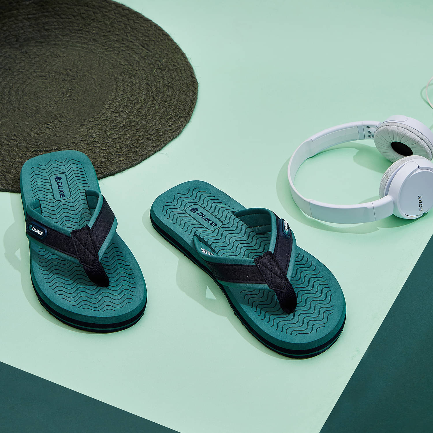     			Duke Mint Green Men's Daily Slipper