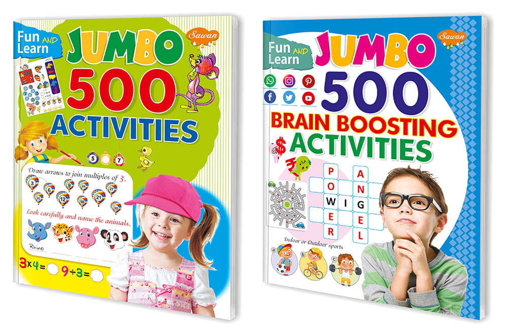 Fun & Learn 500 Activities, Fun And Learn Jumbo 500 Brain Boosting Activities | Set Of 2 Books (Paperback, Manoj Publications Editorial Board) Fun & Learn 500 Activities, Fun And Learn Jumbo 500 Brain Boosting Activities | Set Of 2 Books (Paperback, Manoj Publications Editorial Board)