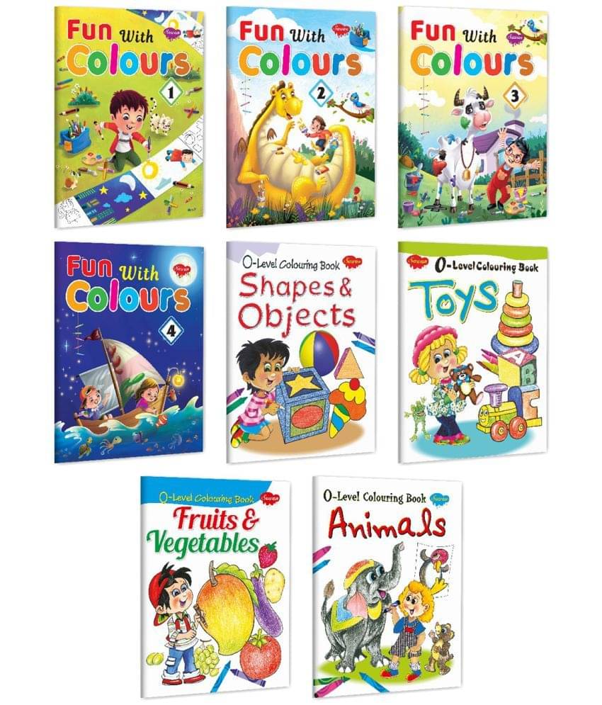 Fun With Colours-1 To 4, 0-Level Colouring Book Shapes And Objects, Fruits And Vegetables, Toys And Animals (Pin Binding, Manoj Publications Editorial Board) Fun With Colours-1 To 4, 0-Level Colouring Book Shapes And Objects, Fruits And Vegetables, Toys And Animals (Pin Binding, Manoj Publications Editorial Board)
