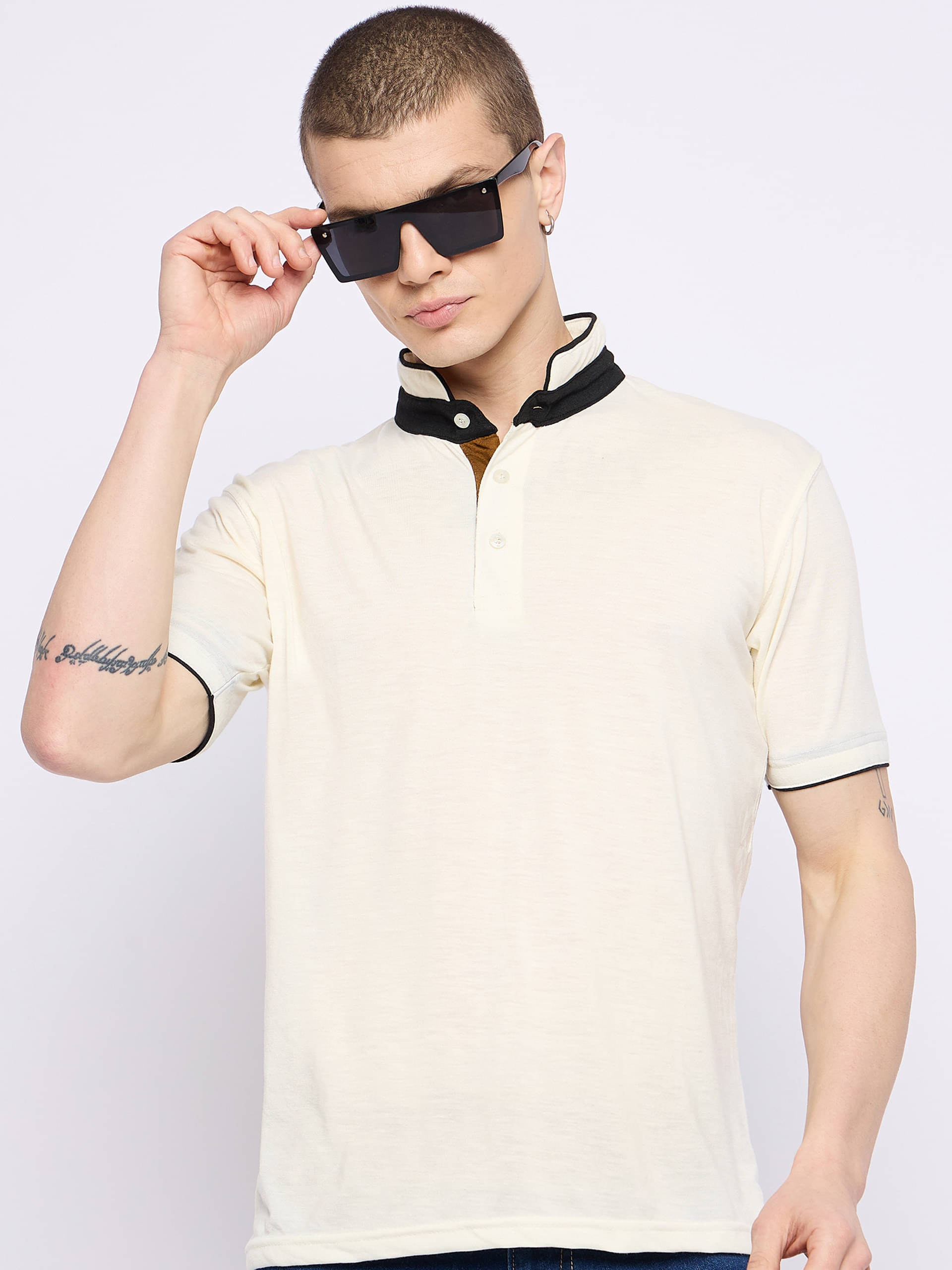     			GET GOLF Pack of 1 Cotton Blend Regular Fit Men's T-Shirt ( Beige )
