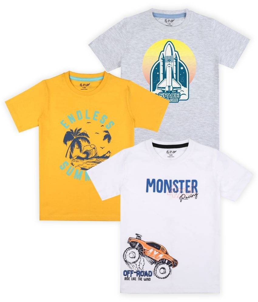     			J&JP Pack of 1 Boys Cotton Blend T-Shirt ( Multi Color )