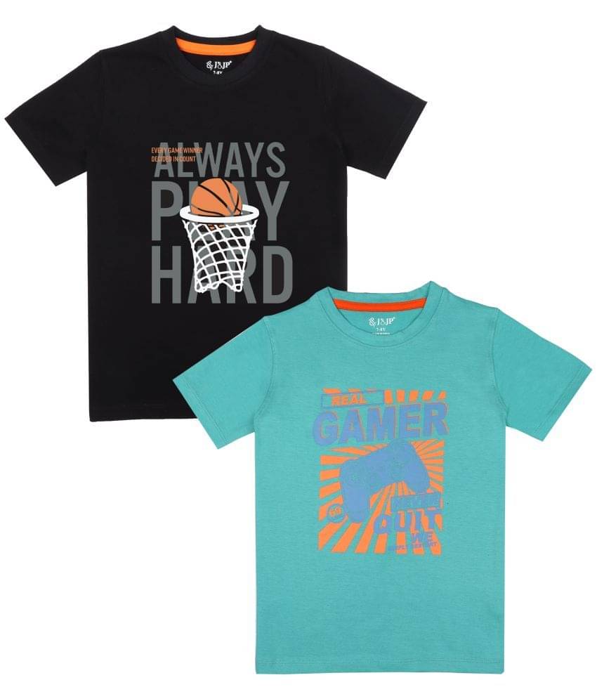     			J&JP Pack of 3 Boys Cotton Blend T-Shirt ( Multicolor )