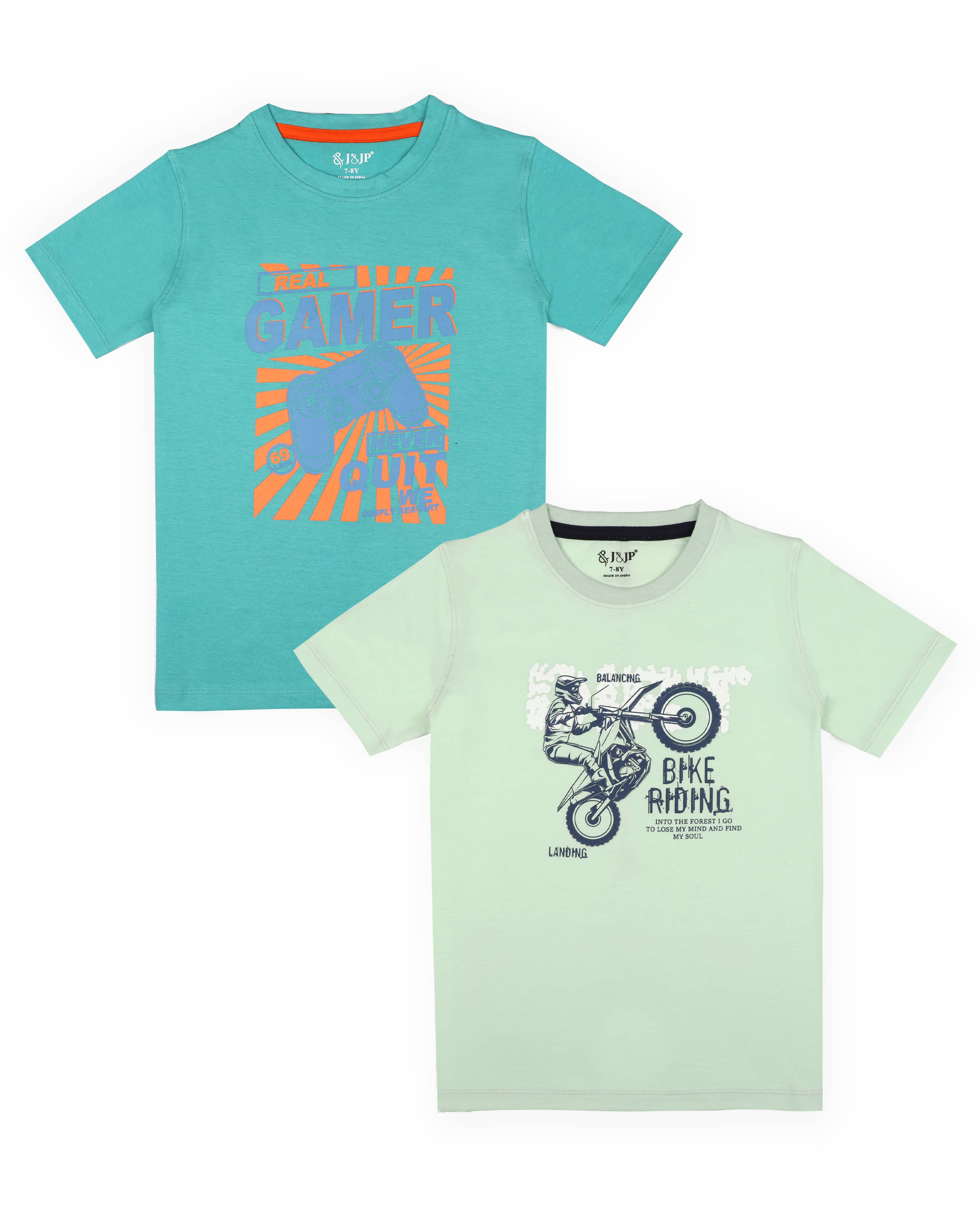     			J&JP Pack of 1 Boys Cotton Blend T-Shirt ( Multicolor )