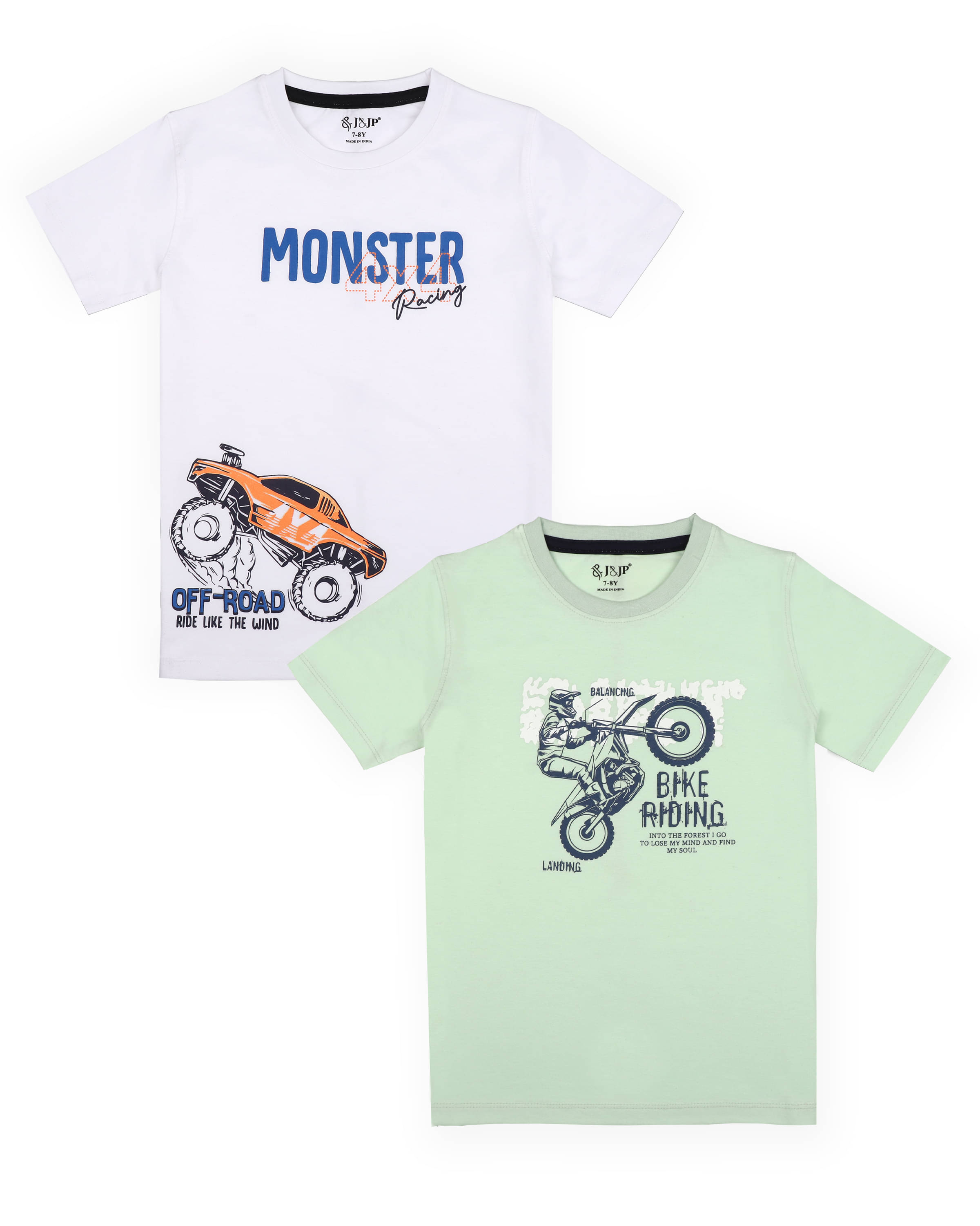     			J&JP Pack of 5 Boys Cotton Blend T-Shirt ( Multicolor )