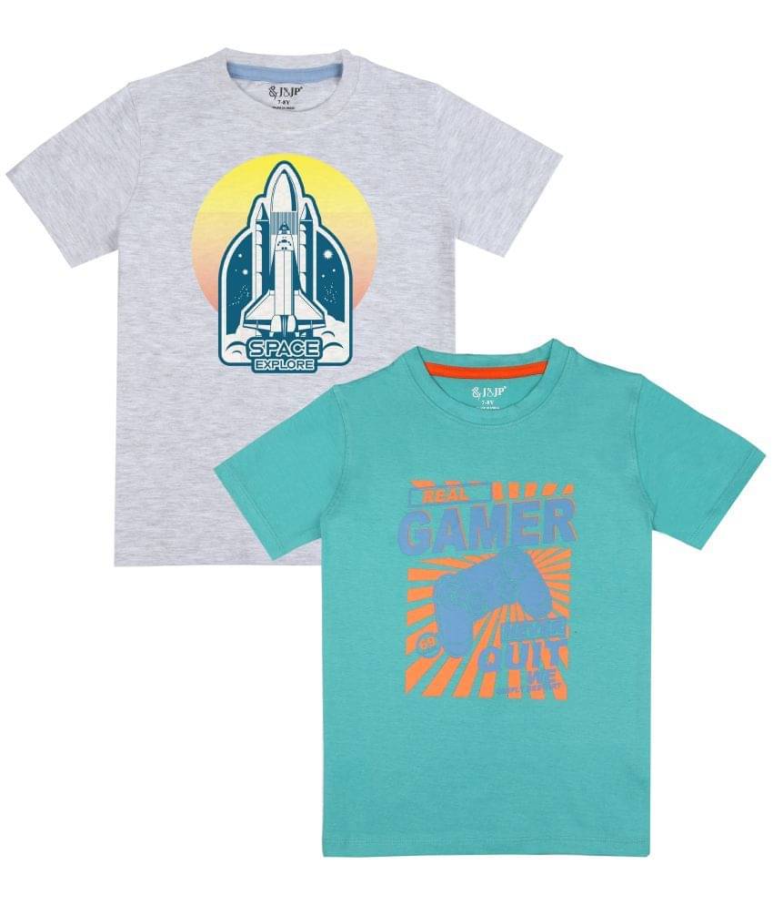     			J&JP Pack of 1 Boys Cotton Blend T-Shirt ( Multicolor )