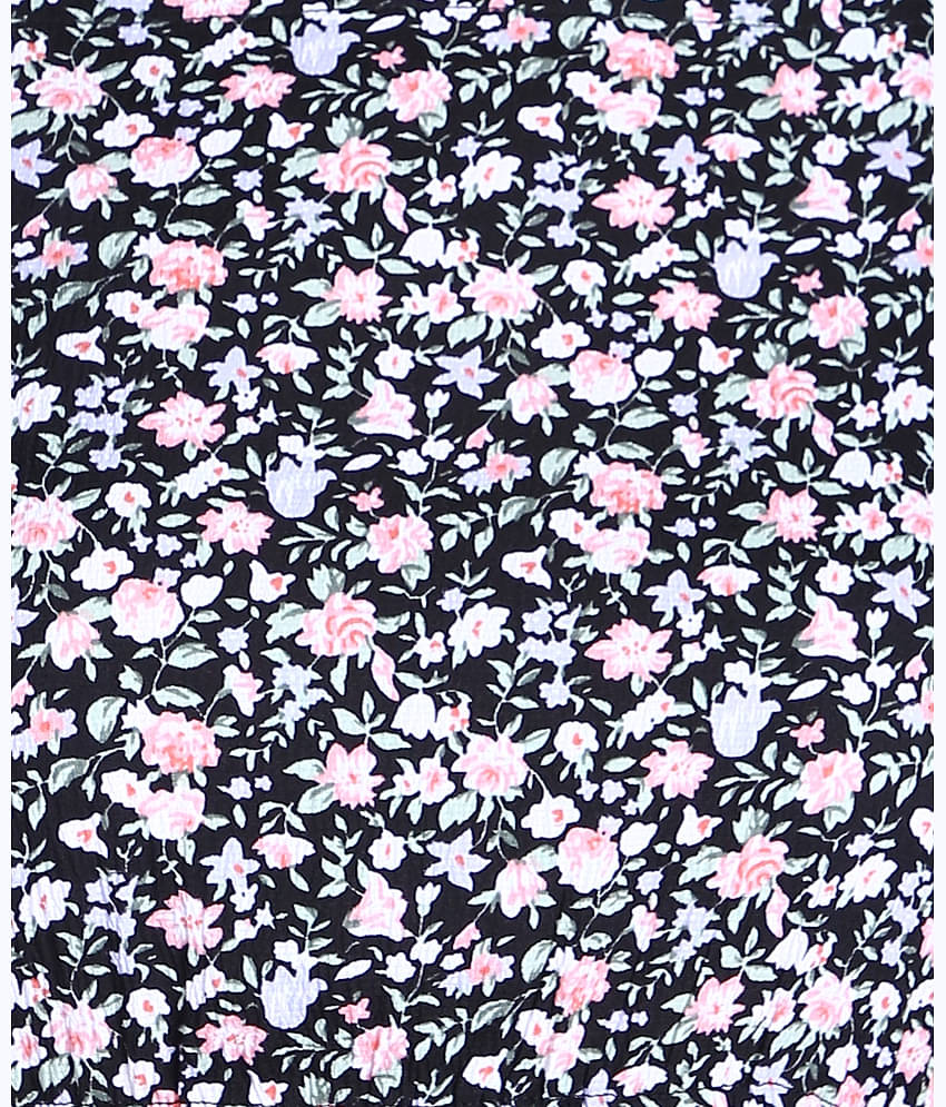 POPWINGS Women Polyester Printed A-line Dress ( Multi Color )