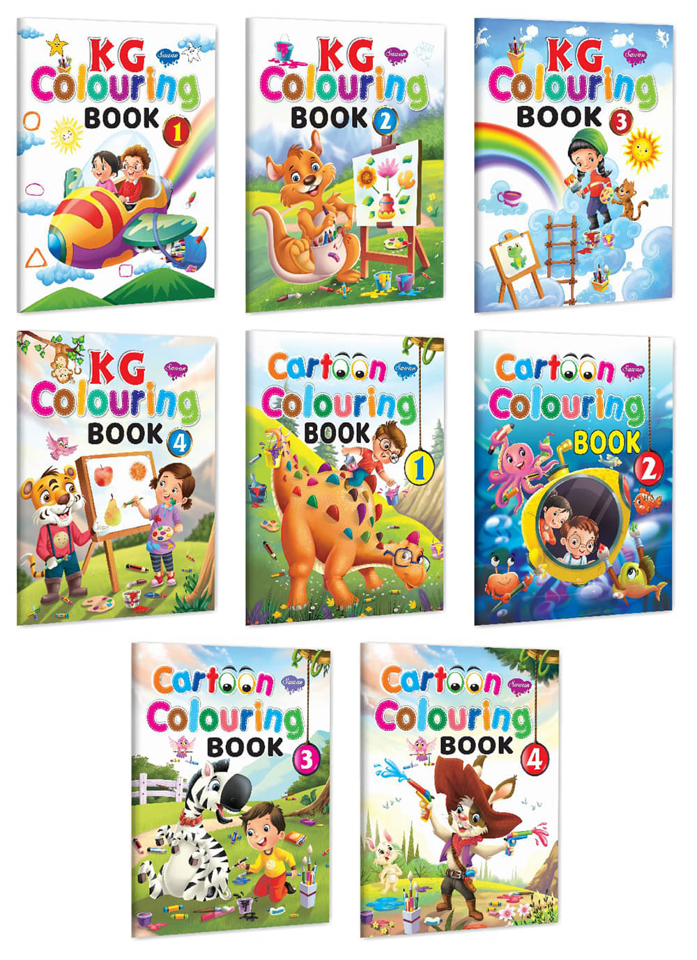 Sawan Present Set Of 8 Colouring Books K.G. Colouring Book-1 To 4 And Cartoon Colouring Book-1 To 4 (Pin Binding, Manoj Publications Editorial Board) Sawan Present Set Of 8 Colouring Books K.G. Colouring Book-1 To 4 And Cartoon Colouring Book-1 To 4 (Pin Binding, Manoj Publications Editorial Board)