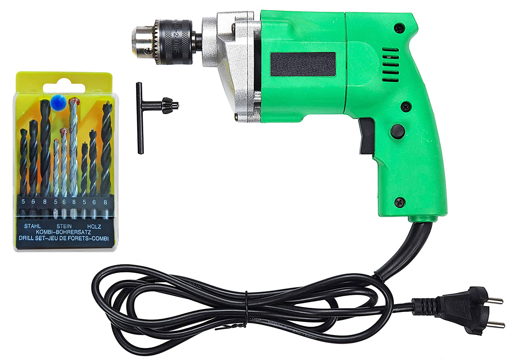 Shopper52 - DRL9PCB 350W 10mm Corded Drill Machine with Bits Shopper52 - DRL9PCB 350W 10mm Corded Drill Machine with Bits
