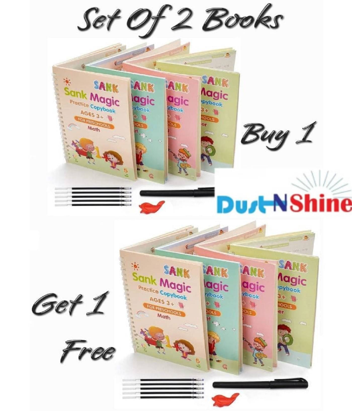     			dust n shine - Square Workbooks ( Pack of 2 )