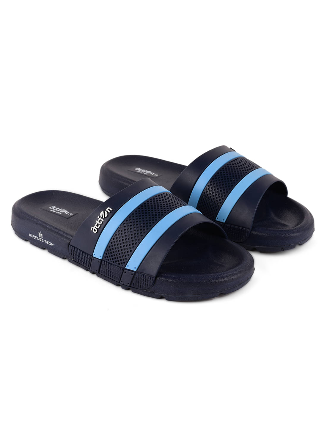     			Action Navy Blue Men's Slide Flip Flop