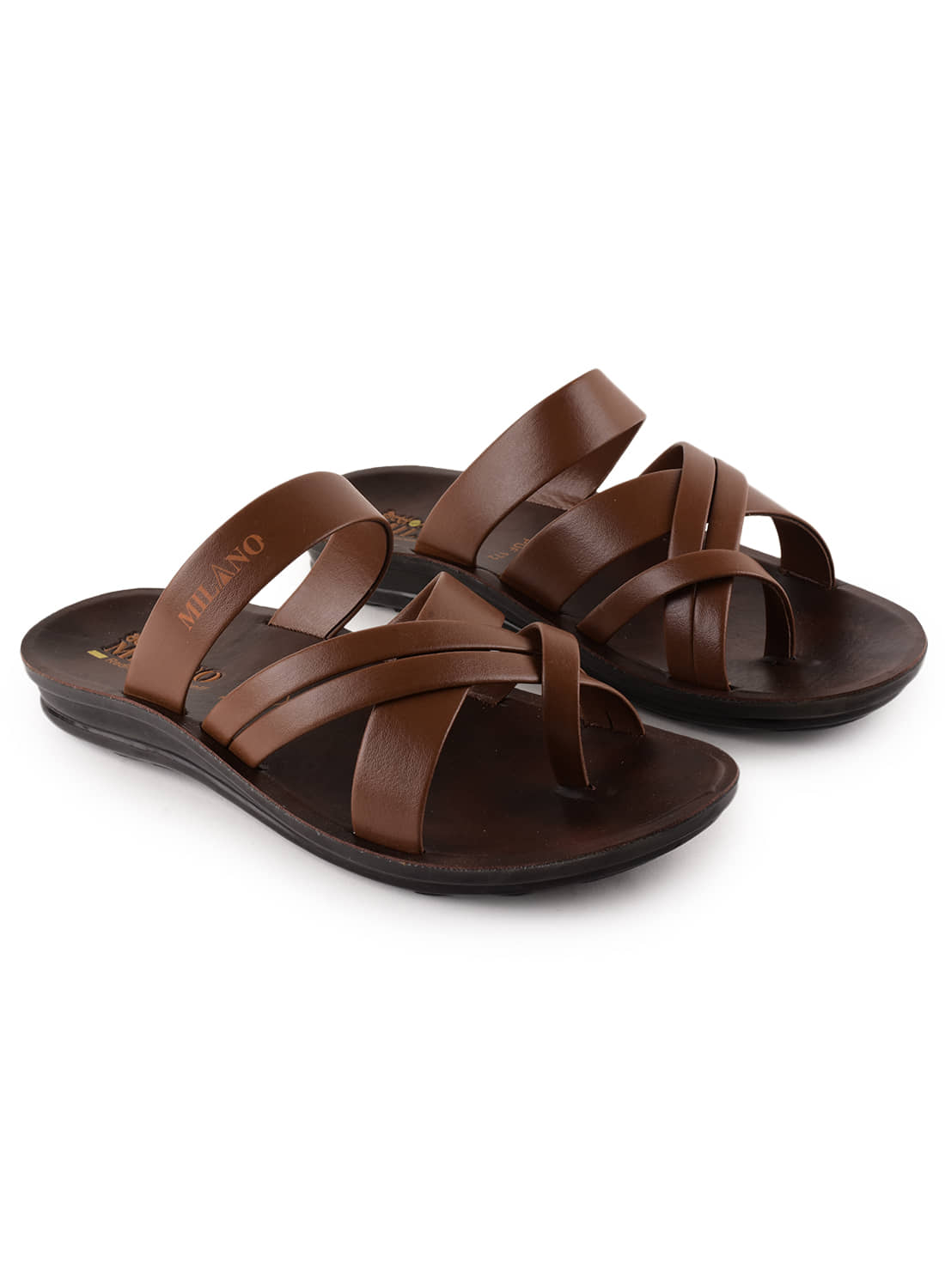 Action Tan Men's Slide Flip Flop