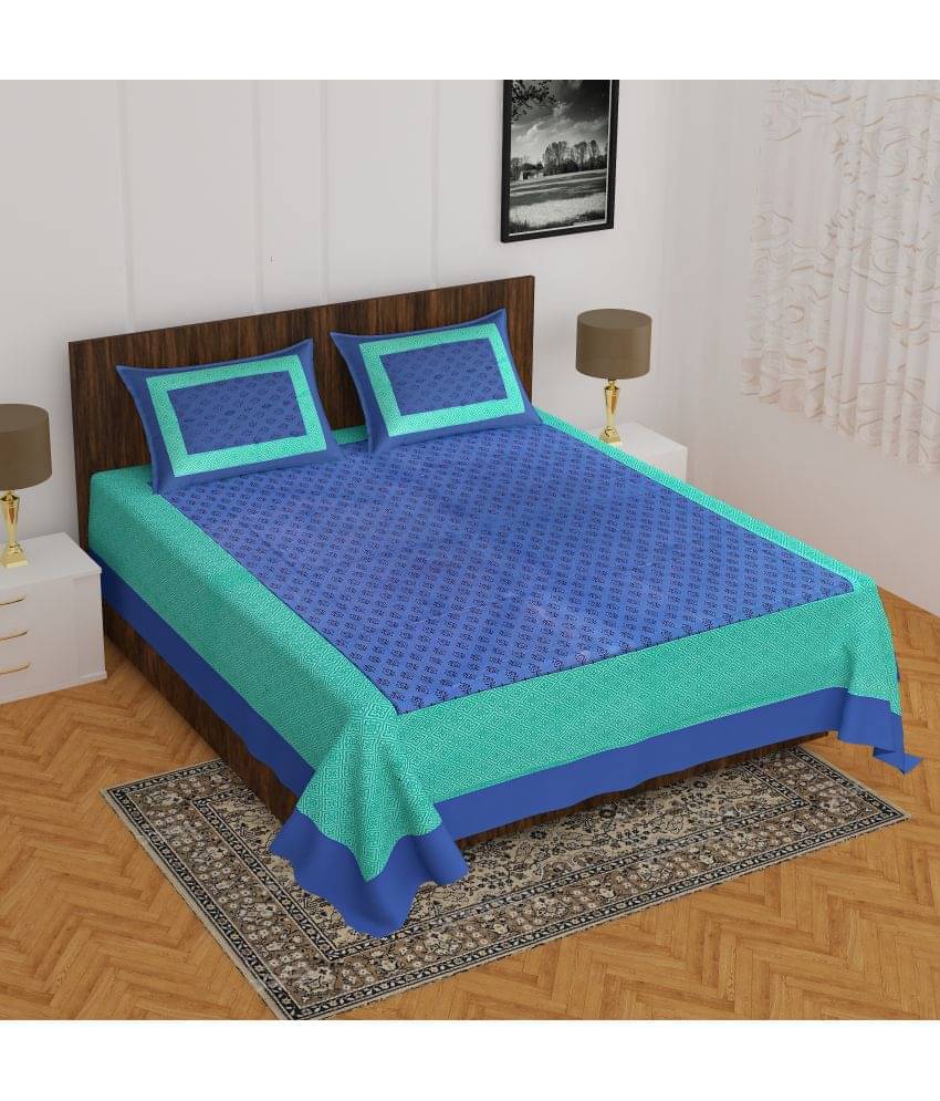 CLOTHOLOGY Cotton 1 Double Bedsheet with 2 Pillow Covers ( Navy Blue )     			CLOTHOLOGY Cotton 1 Double Bedsheet with 2 Pillow Covers ( Navy Blue )