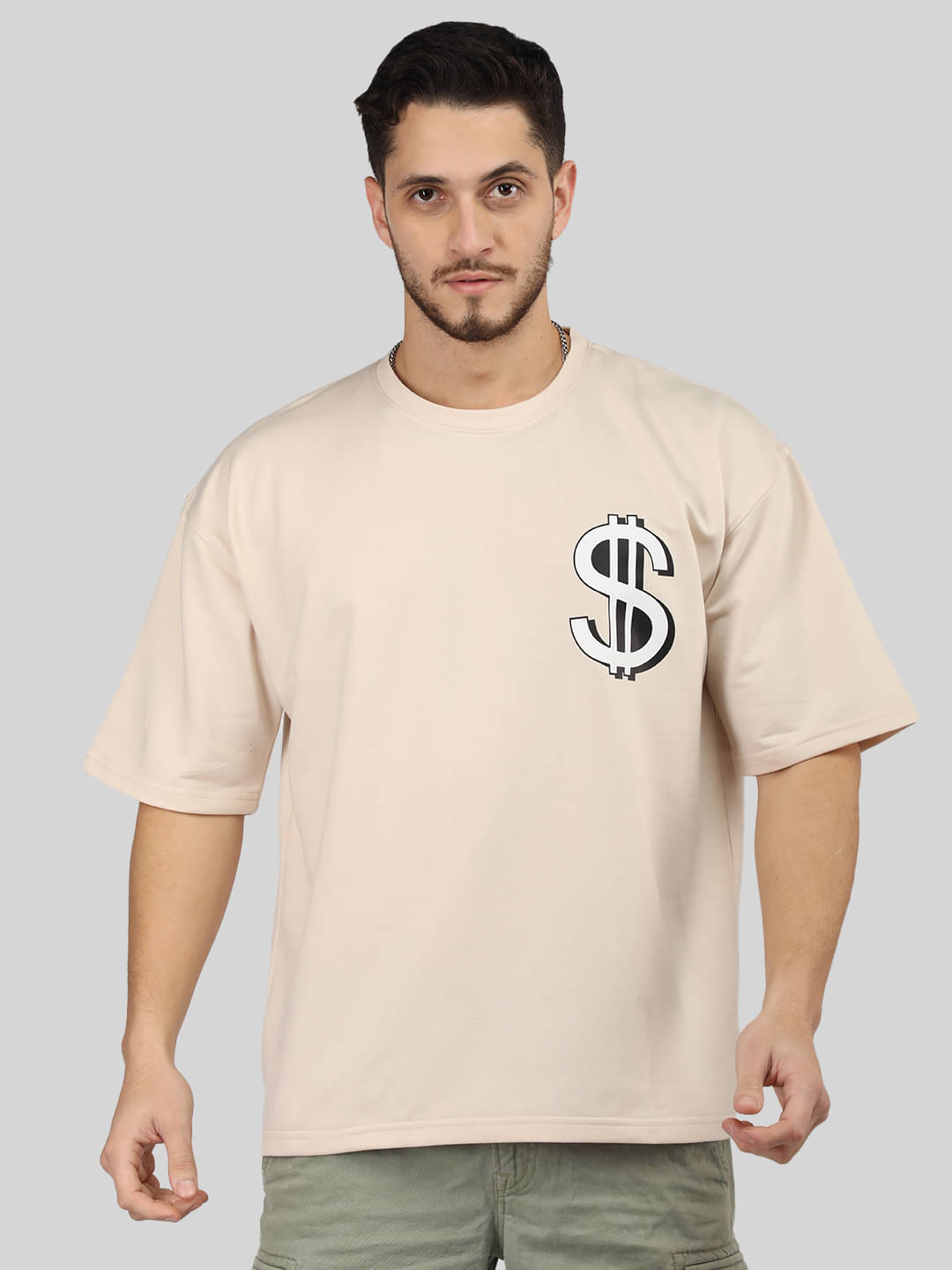     			Chkokko Pack of 1 Cotton Blend Regular Fit Men's T-Shirt ( Beige )
