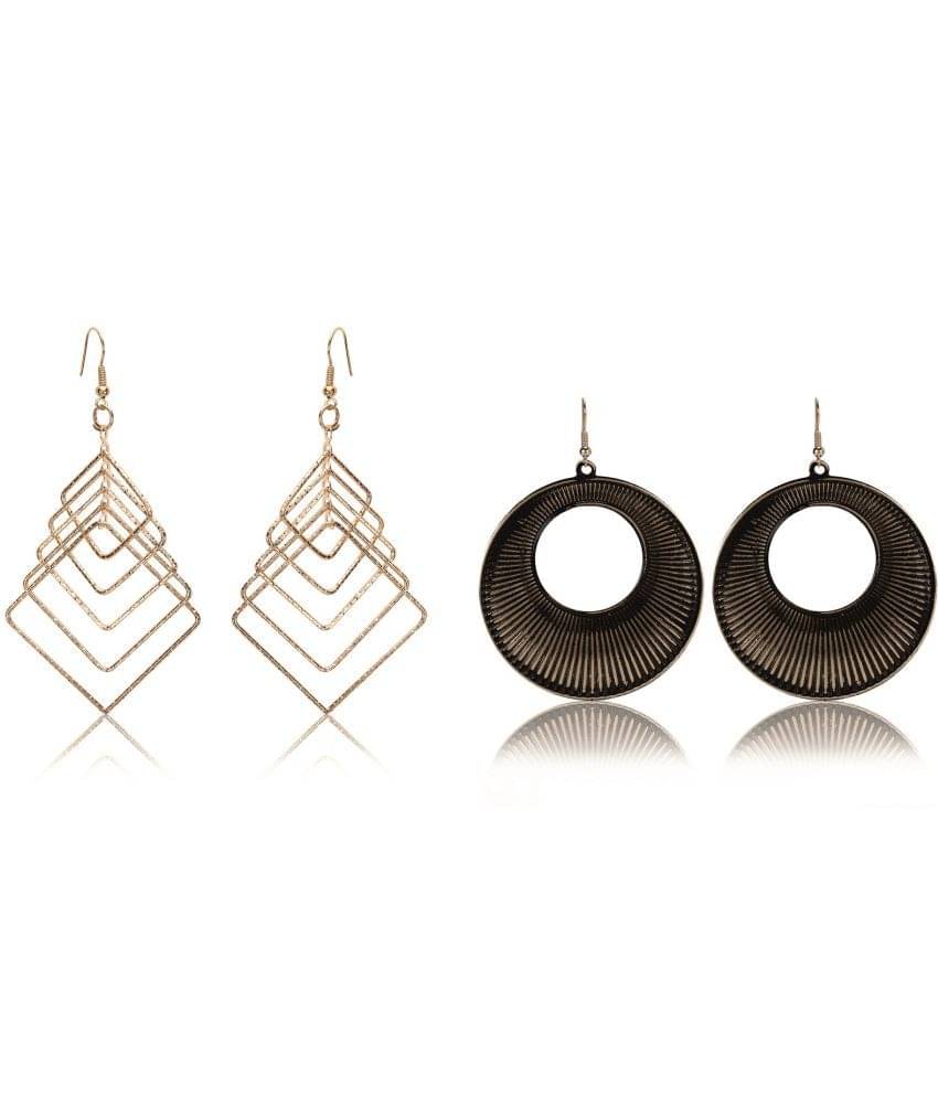     			Chocozone Multi Color Danglers Earrings ( Pack of 2 )