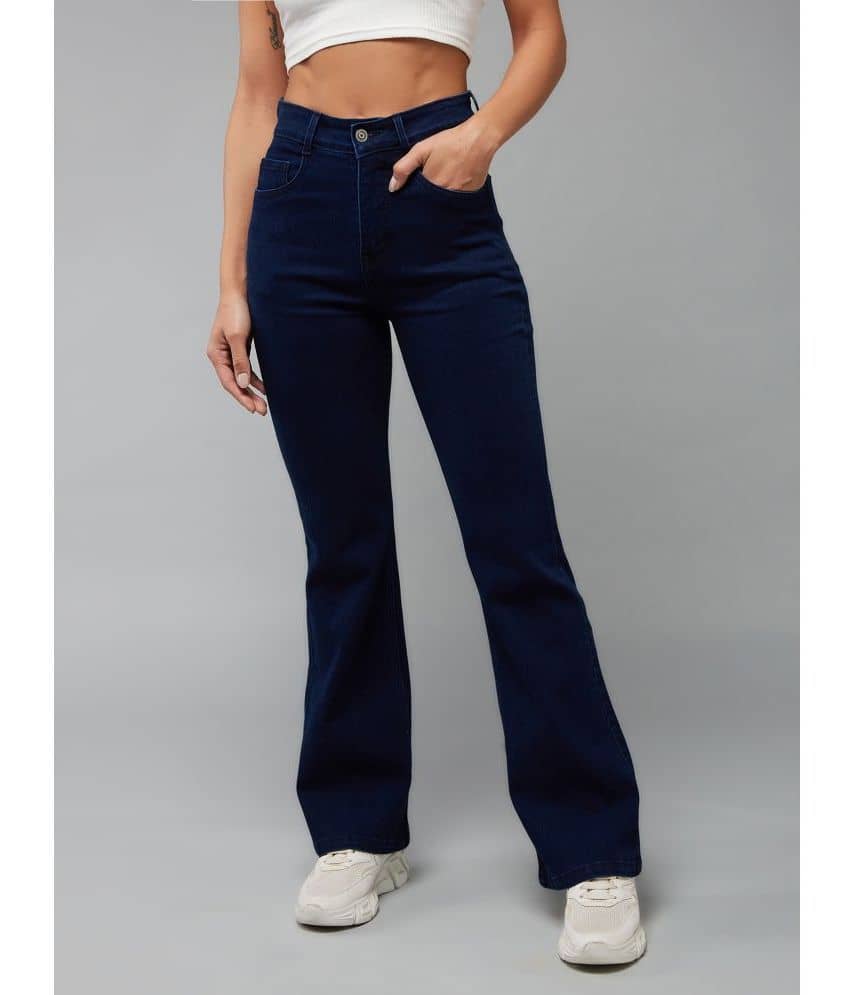 Dolce Crudo - Navy Blue Denim Bootcut Women's Jeans ( Pack of 1 ) - Jeans | Buy online on ZillyBuy