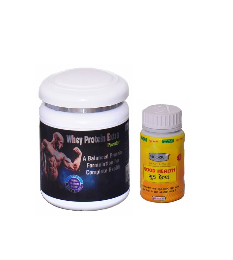 Dr. Chopra G&G Good Health 50 Capsule & Rikhi Whey Protein Extra Powder 300 gm Chocolate Flavor     			Dr. Chopra G&G Good Health 50 Capsule & Rikhi Whey Protein Extra Powder 300 gm Chocolate Flavor