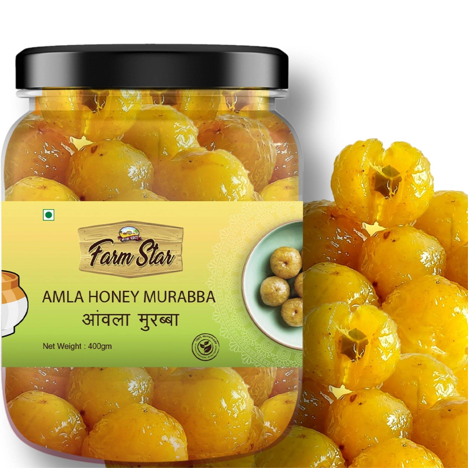 Farm Star Sweet Amla Murabba Marmalade 400 gm Farm Star Sweet Amla Murabba Marmalade 400 gm
