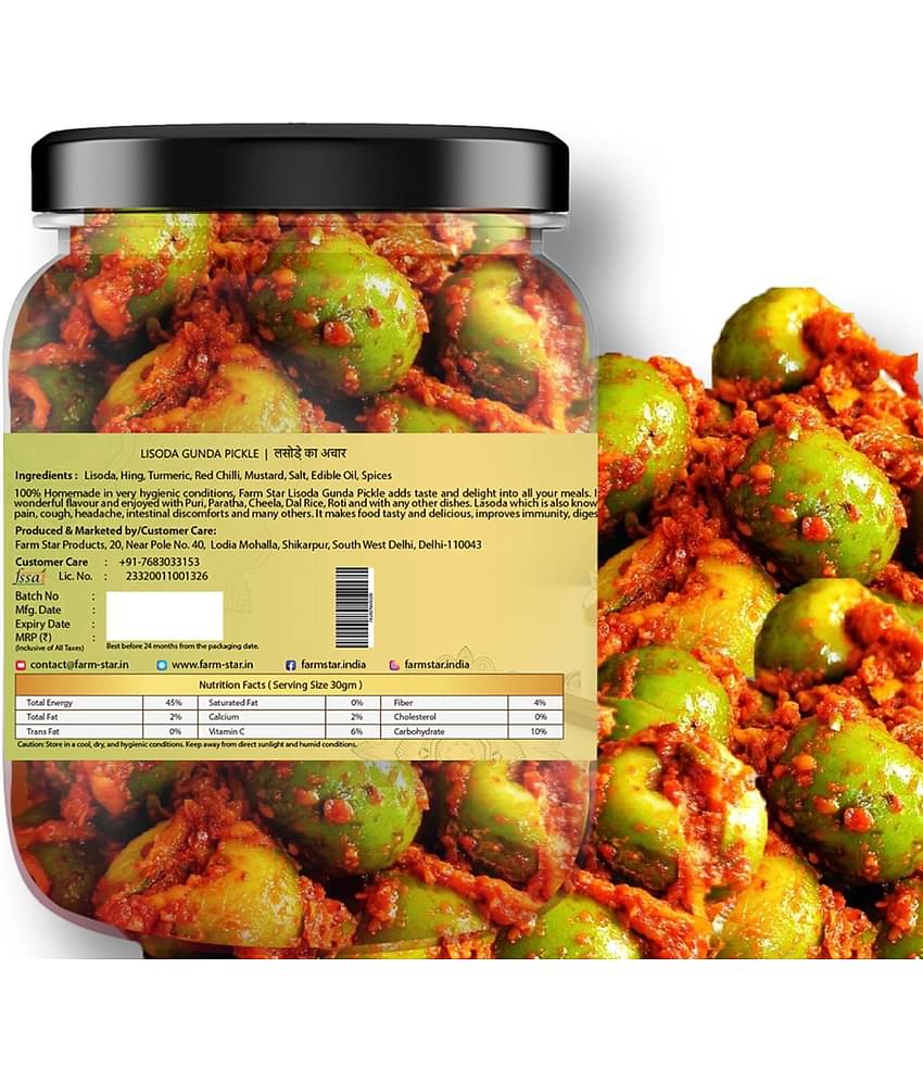 Farm Star Tasty Lisoda Gunda Fruit Pickle 400 g