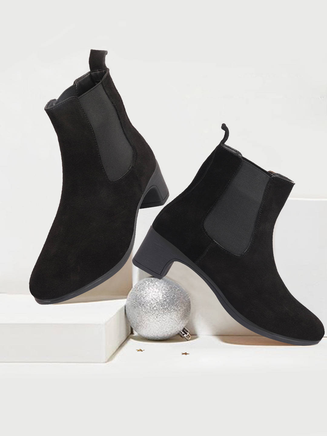     			Fausto Black Women's Ankle Length Boots