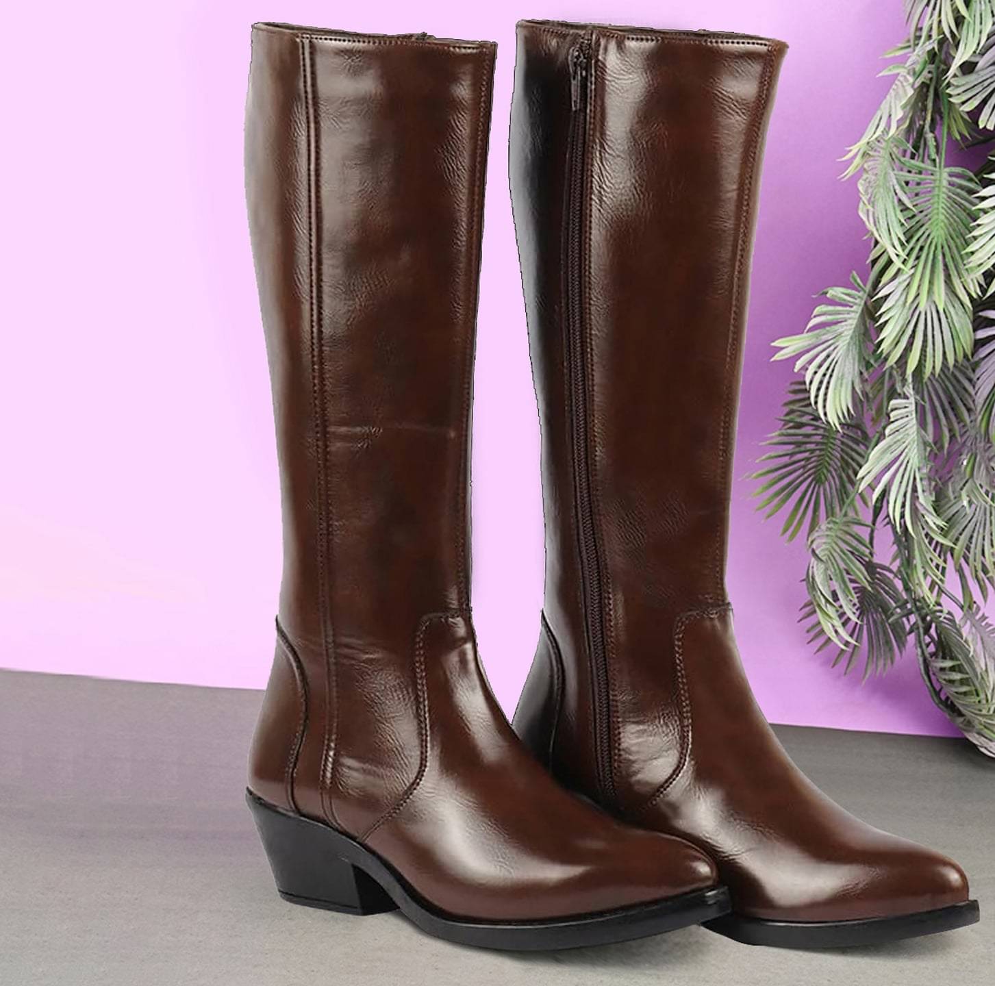 Fausto Brown Women's Knee Length Boots Fausto Brown Women's Knee Length Boots