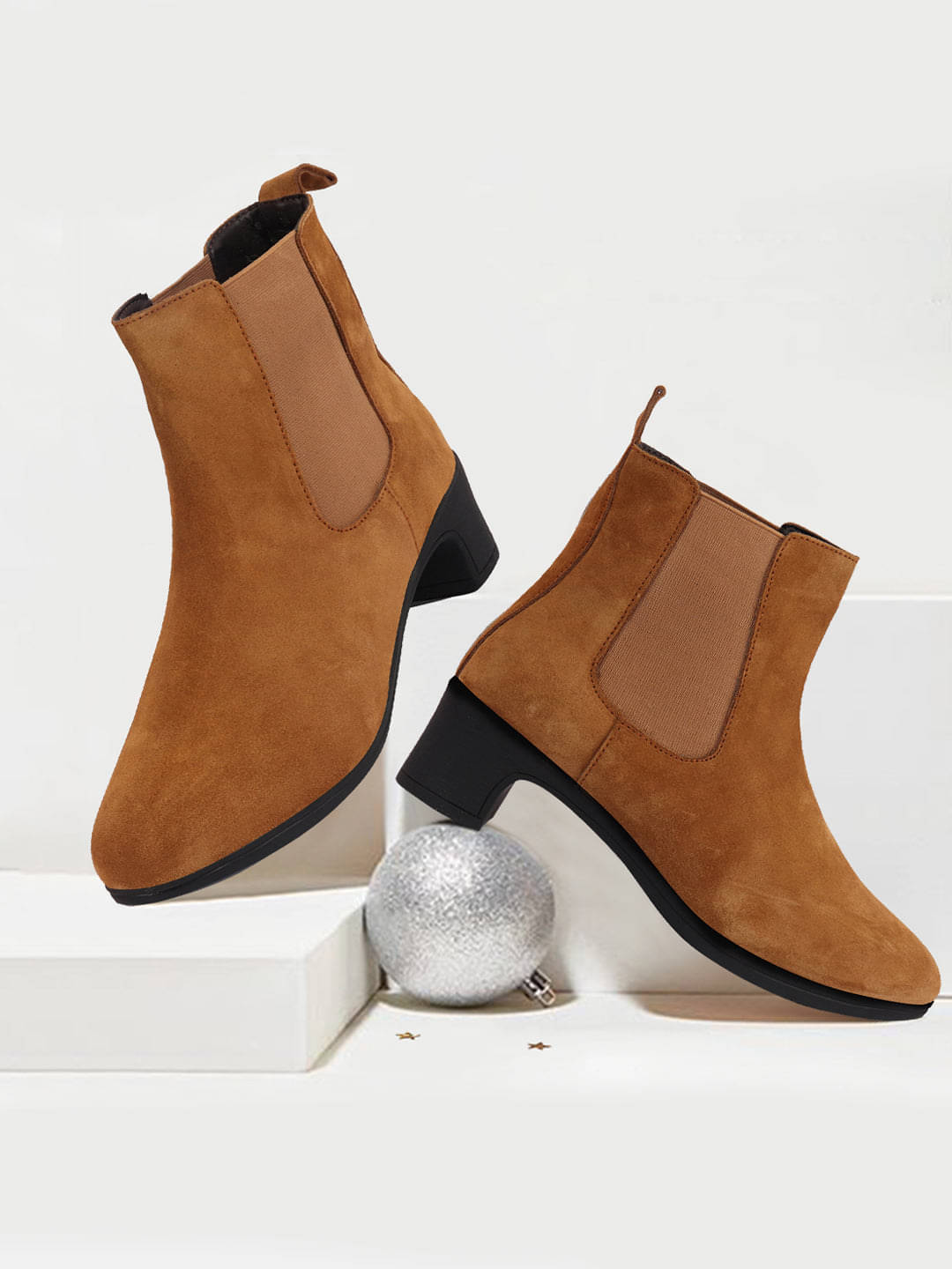     			Fausto Camel Women's Ankle Length Boots