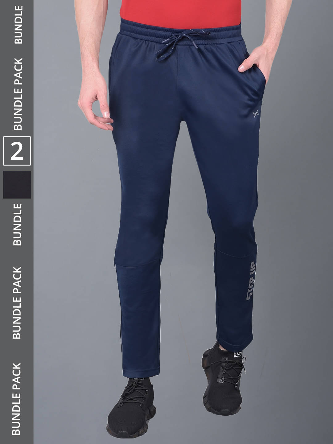 Force NXT Multi Polyester Men's Sports Trackpants ( Pack of 2 ) Force NXT Multi Polyester Men's Sports Trackpants ( Pack of 2 )