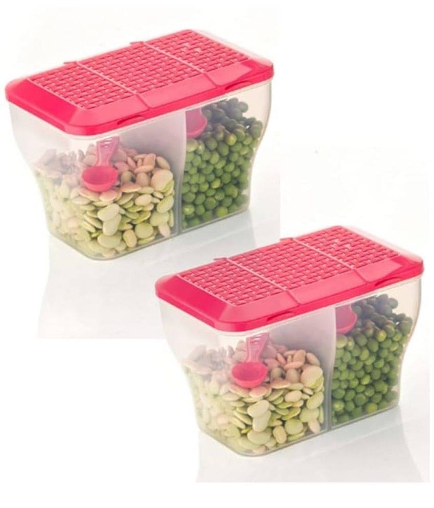 iview kitchenware Dal/Masala/Vegetable Plastic Pink Multi-Purpose Container ( Set of 2 ) iview kitchenware Dal/Masala/Vegetable Plastic Pink Multi-Purpose Container ( Set of 2 )