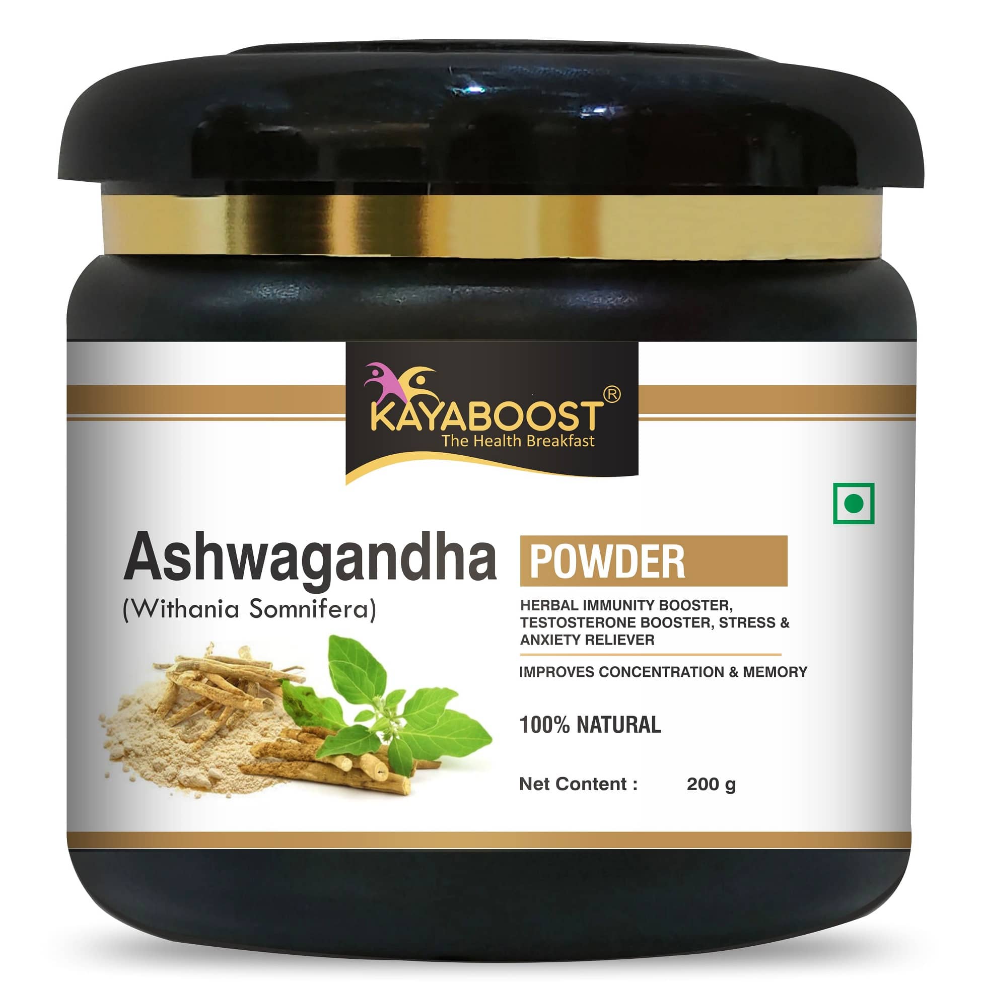 KAYABOOST Organic Ashwagandha Powder (200 g)