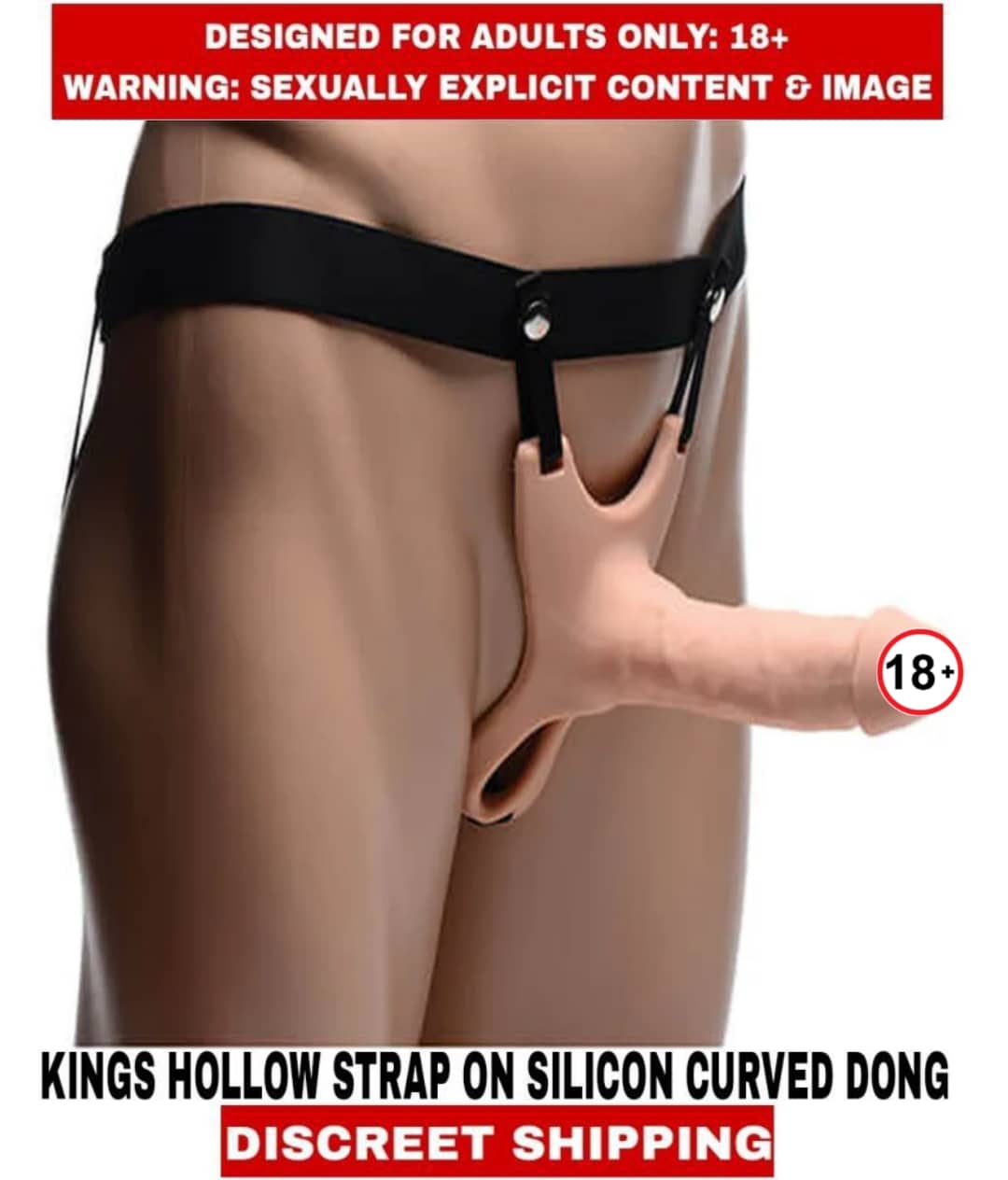 Male Adult Sex TOYS Hollow L U X Y Strap-On Silicone Dildo With Harness For Men