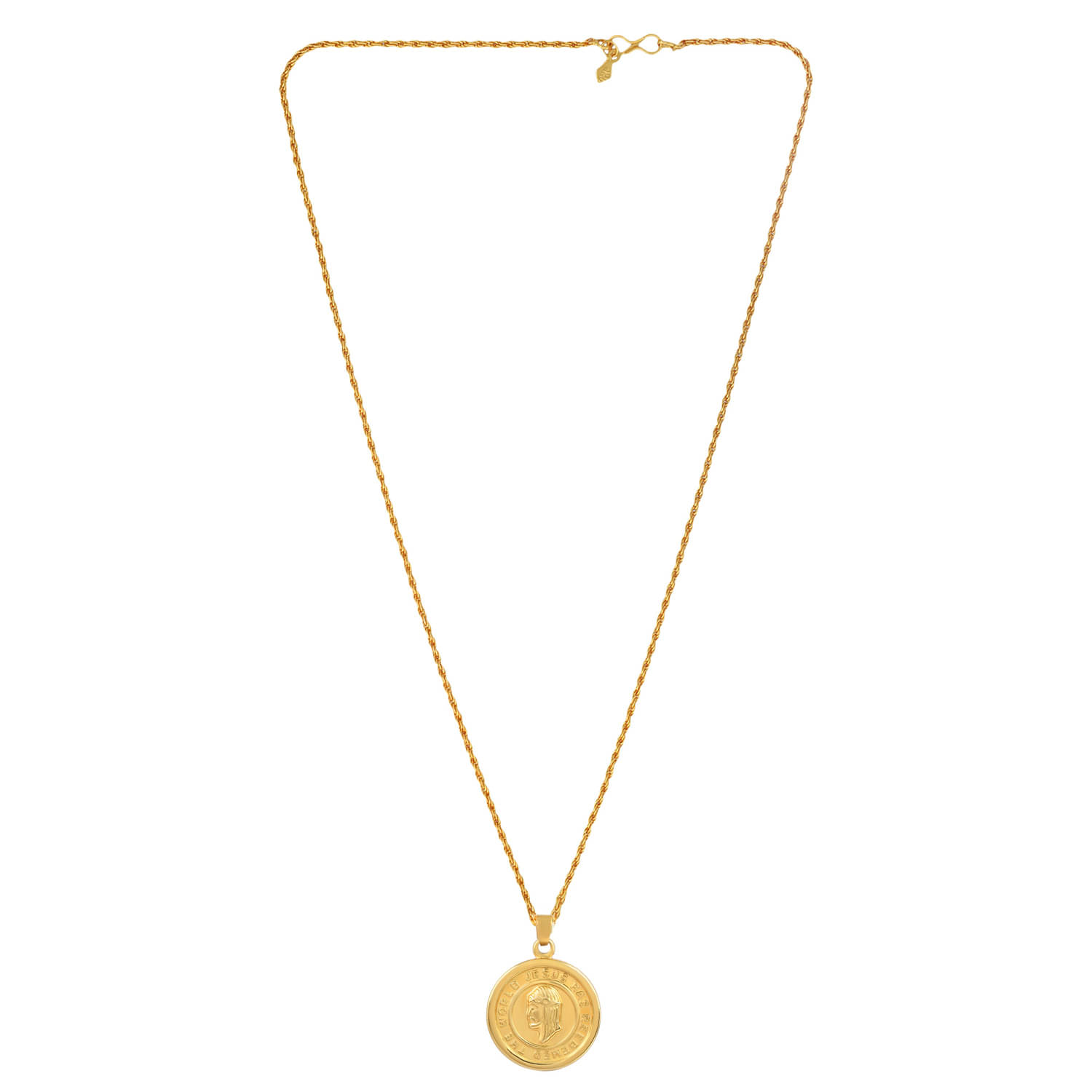 Memoir Gold Religious Pendant With Chain ( Pack of 1 ) Memoir Gold Religious Pendant With Chain ( Pack of 1 )