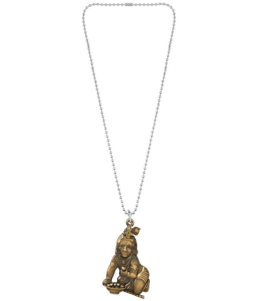 Memoir Gold Religious Pendant With Chain ( Pack of 1 ) Memoir Gold Religious Pendant With Chain ( Pack of 1 )