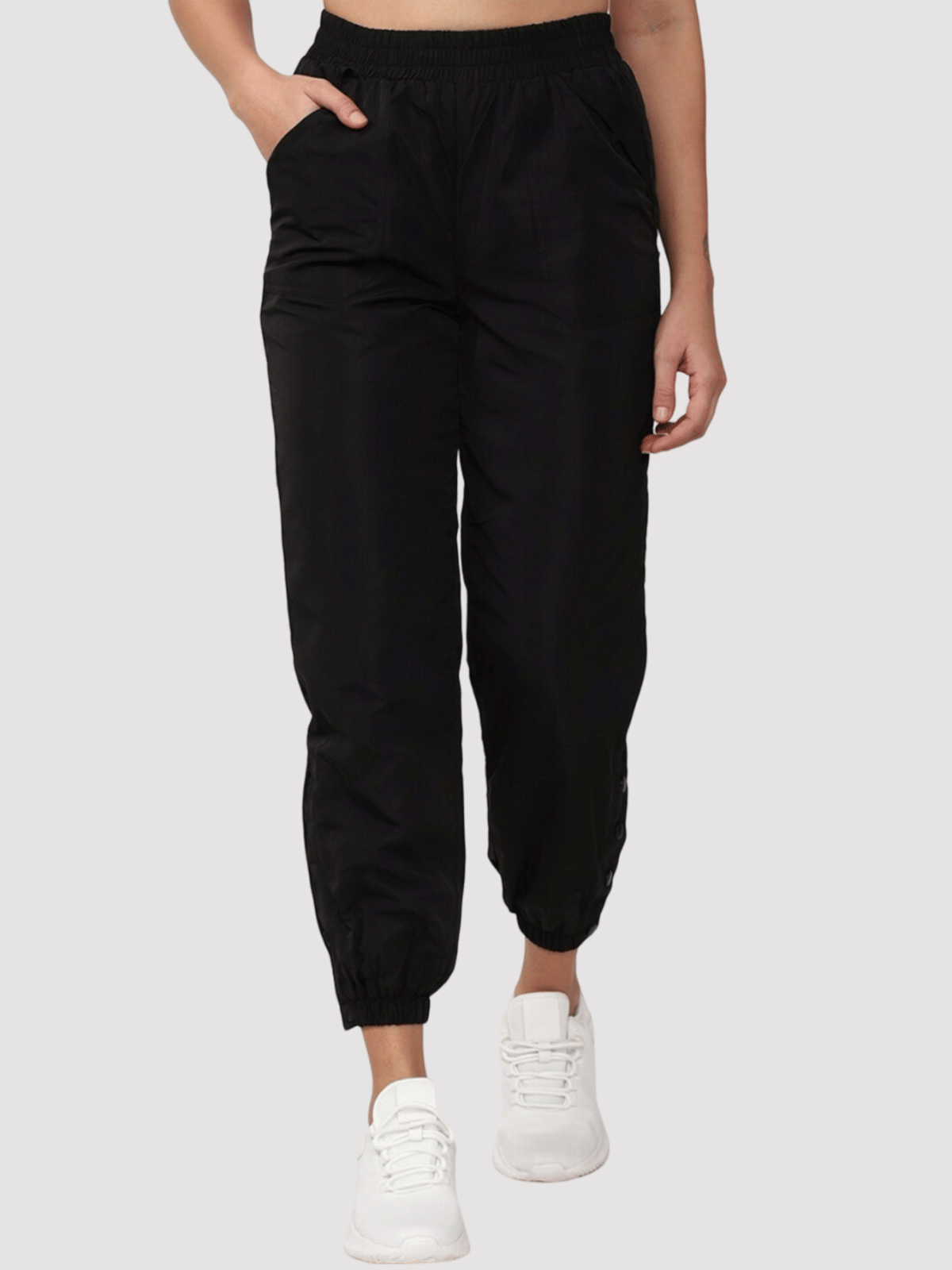     			PP Kurtis Black Lycra Regular Women's Joggers ( Pack of 1 )