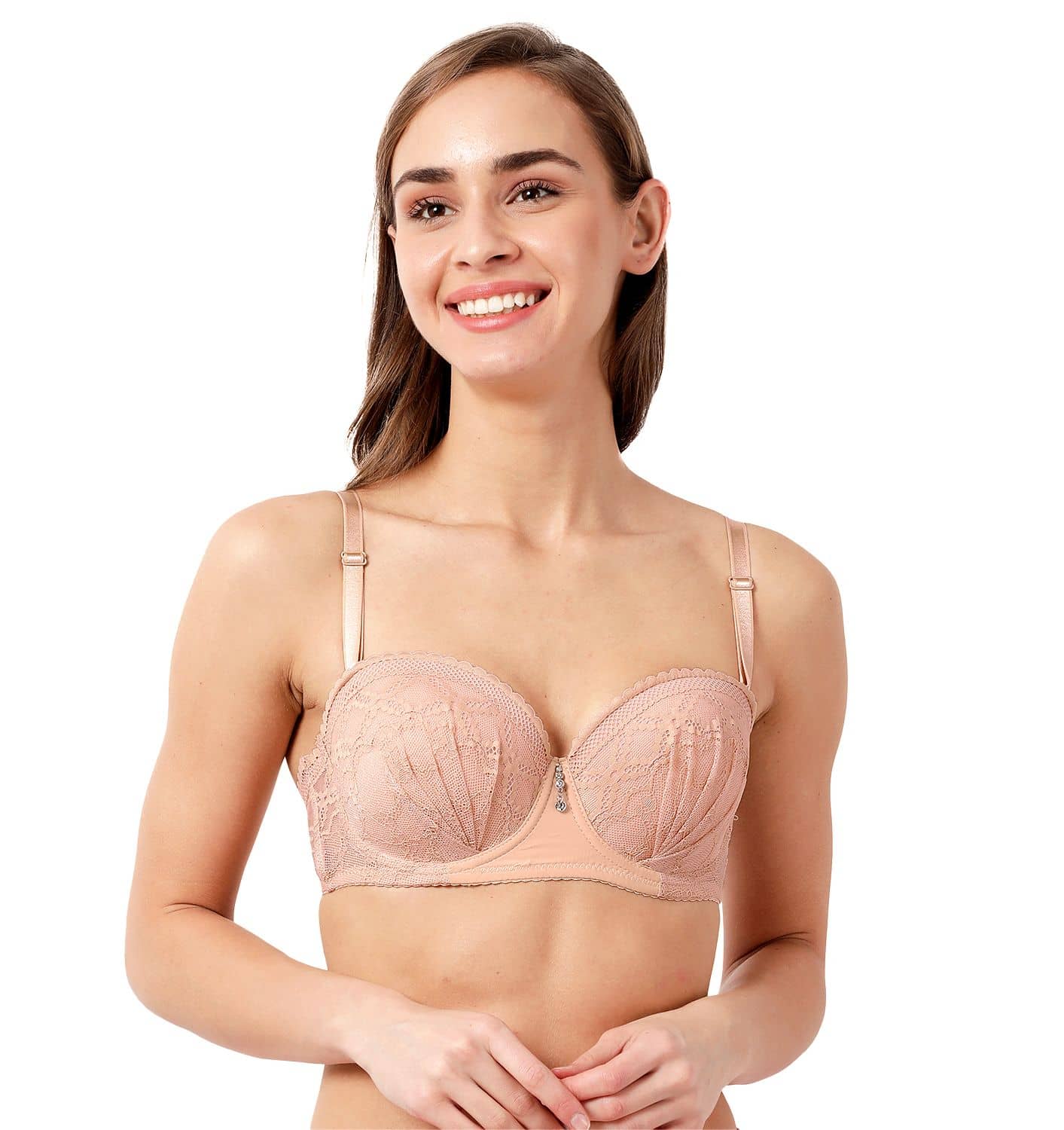 Susie Polyester Women's Balconette Bra ( Beige ) S032-Skin