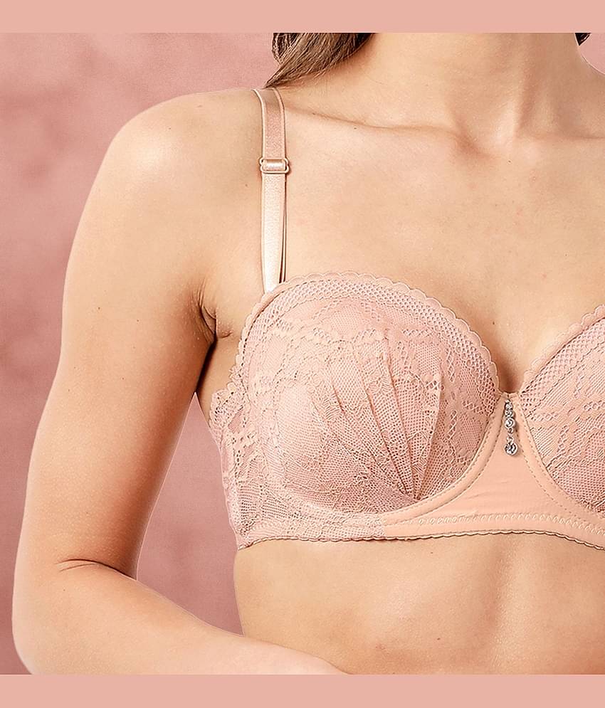 Susie Polyester Women's Balconette Bra ( Beige ) S032-Skin